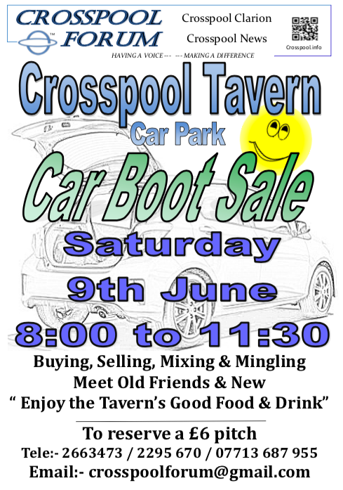 Crosspool Tavern car boot sale on 9 June 2018
